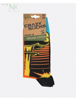 Zeķes Crazy Socks Organic Cotton (2 pack)