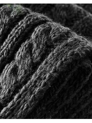 Женский шарф плетение косичка Black