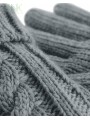 Sieviešu cimdi Cable Knit Gray