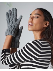 Женские перчатки Cable Knit Gray